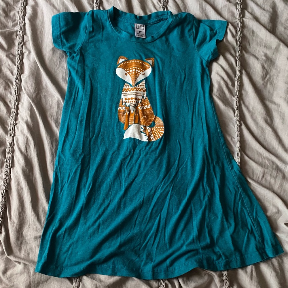 Fox Graphic T-Shirt Swing Dress